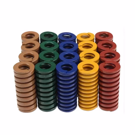 Red Medium Load ISO JIS Standard Compression Flat Coil Mold Die Spring for Stamping